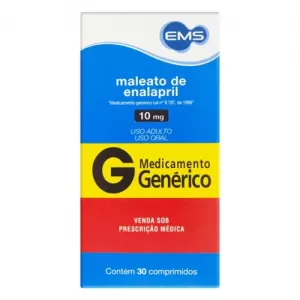 Maleato de Enalapril Genérico EMS 10mg 30 comprimidos