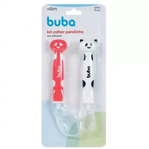 BUBA BABY MOAS KIT COLHER PANDINHA SILICONE ROSA REF 8233 OUTR. EMB X 1UN