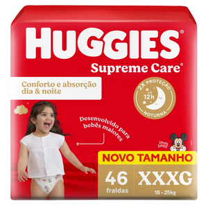 Fr Huggies Vermelha Sup.Care Hiper Xxxg 46Un