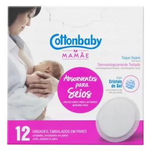 COTTONBABY ABSORVENTE PARA SEIOS MAMAE x 12
