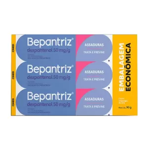 Kit Pomada Para Prevenção De Assaduras Bepantriz 3 Unidades Com 30G Cada