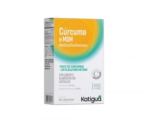 Cúrcuma + Msm Dose Máxima, Sem Sabor, 60 Capsulas Rigida - 30 Doses - - Katigua