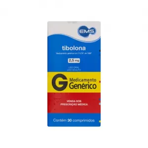 Tibolona Genérico EMS 2,5mg 30 comprimidos