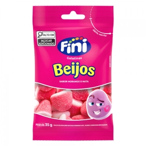 Bala Gel Fini Beijos Morango 35G