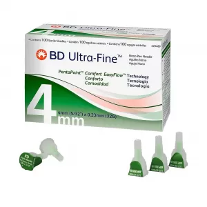 Agulha Caneta Bd 4 Mm C100 Und