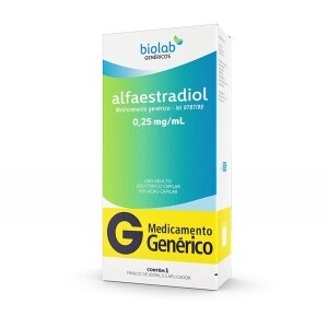 ALFAESTRADIOL 25MG SOLUCÃO CAPILAR FRASCO 100ML + APLICADOR