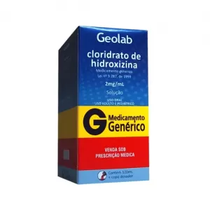 Cloridrato de Hidroxizina Solução Oral Genérico Geolab 2mg/ml 120ml