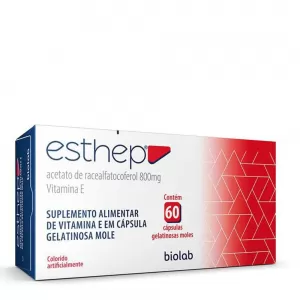 Suplemento Alimentar Esthep Vitamina E 800mg Biolab 60 Cápsulas Gelatinosas