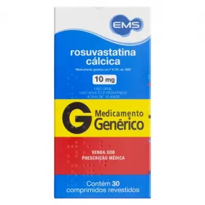 Rosuvastatina Cálcica Genérico EMS 10mg 30 comprimidos revestidos