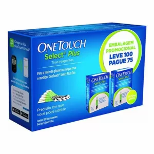ONETOUCH SE PLUS TIRAS TESTE LEVE 100 PAGUE 75 x 100