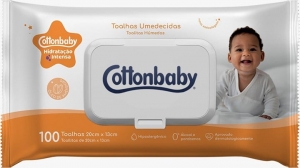 Toalha Cottonbaby Fliptop Hidrat. Intensa 100Un