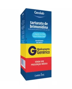 Colírio Brimonidina 1,5mg/ml Genérico Geolab 5ml