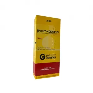 Rivaroxabana 15mg Cimed Caixa 30 Comprimidos Revestidos