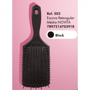 Escova De Cabelo Darma Retangular M Novita Black