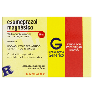 Esomeprazol Magnésio Genérico Ranbaxy 40mg 28 comprimidos