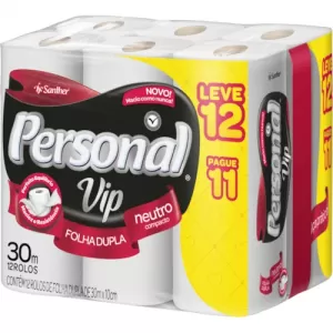 PERSONAL VIP PAPEL HIGIENICO COMPACTO 30M LEVE 12 PAGUE 11 x 12