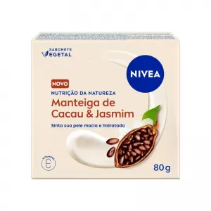 Sabonete Vegetal Em Barra Nivea Nutrição Da Natureza Manteiga De Cacau  Jasmim 80G