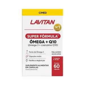 Suplemento Lavitan Super Fórmula Ômega + Q10 Caixa 60 Cápsulas