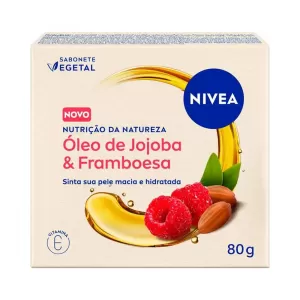 Sabonete Vegetal Em Barra Nivea Nutrição Da Natureza Óleo De Jojoba  Framboesa 80G