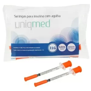 Seringa 0,5Ml Ag 6Mm Pct C10 Uniqmed