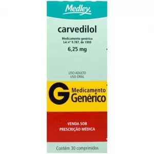 Carvedilol Genérico Medley 6.25mg 30 comprimidos