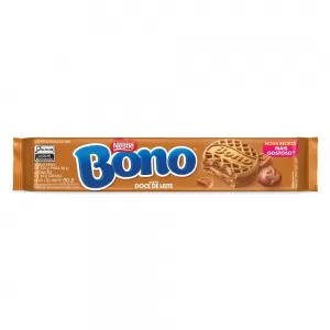 Biscoito Recheio Doce de Leite Bono Pacote 90g