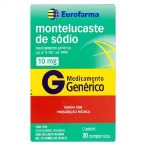 Montelucaste Sódio Genérico Eurofarma 10mg 30 comprimidos revestidos