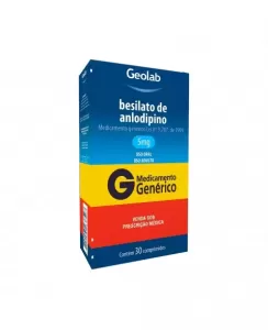Besilato de Anlodipino Genérico Geolab 5mg 30 comprimidos