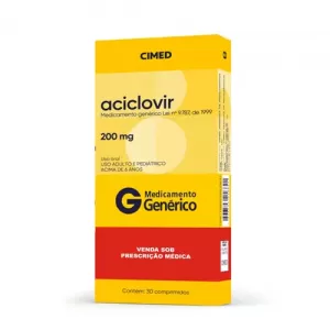 Aciclovir Genérico Cimed 200mg 30 comprimidos
