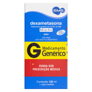 Dexametasona Elixir Genérico EMS 0,1mg/ml 120ml