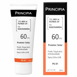 Protetor Solar Fps 60 Fluido Toque Seco Antioleosidade C 5%  Niacinamida Principiaskincareps-01
