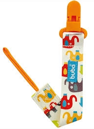 BUBA BABY PRENDEDOR DE CHUPETA ELEFANTINHO LARANJA x 1