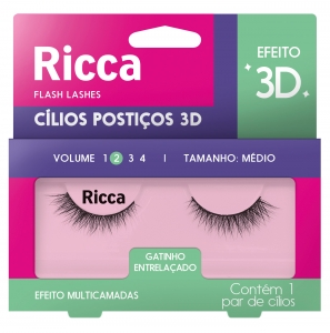 Cilios Ricca 3D Vol.02 Medio 404