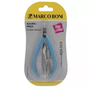 MARCO BONI KIT KIT ALICATE CUTICULAS CABO PLASTICO+PINCA SOBRANCELHAS REF1771 x 1