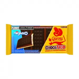 Barra Chocolate Garoto Trio Negresco 90G