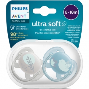 Chup Ultra Soft Dupla 6-18 Deco Azul E Cinzascf09115