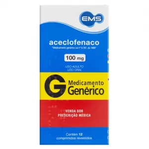 Aceclofenaco Genérico EMS 100mg 12 comprimidos revestidos