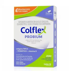 Colflex Probium Colágeno Tipo Ii 40Mg + Probiótico + Vitamina D 30 Comprimidos