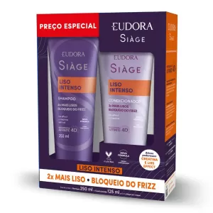 Kit Siage Eudora Liso Intenso Shampoo 250Ml+Condicionador 125Ml