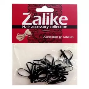 Elástico para Cabelos em Silicone Preto G - 20 unidades