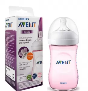 Mamadeira Philips Avent Pétala 3.0 Rosa 260Ml - 1 Unidade