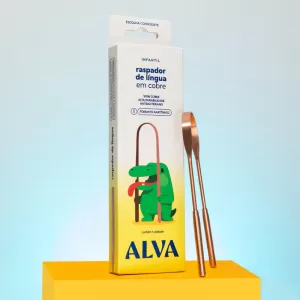Raspador De Lingua De Cobre Infantil Alva