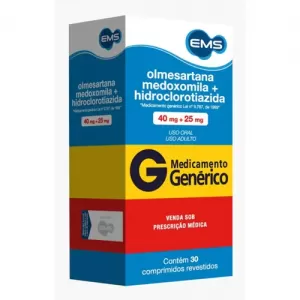 OLMESARTANA MEDOXOMILA 40MG + HIDROCLOROTIAZIDA 25MG C/30 COMPRIMIDOS EMS