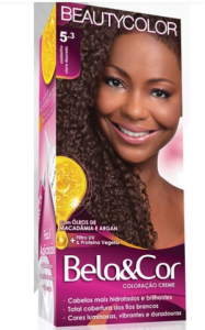 Coloração Creme Beautycolor Bela&Cor 5.3 Castanho Claro Dourado 1 unidade