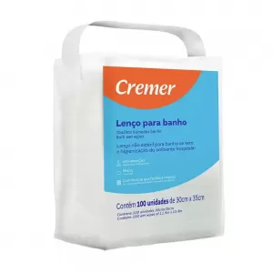 Lenco Para Banho 100 Unidades 30Cmx35cm Cremer