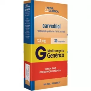 Carvedilol Genérico Nova Quimica 12,5mg 30 comprimidos