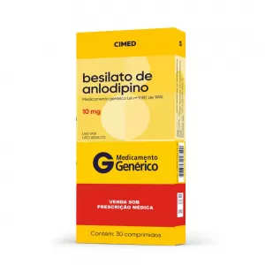 Besilato de Anlodipino Genérico Cimed 10mg 30 comprimidos