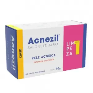 Sabonete Barra Limpeza Profunda Pele Acneica Acnezil Caixa 70g