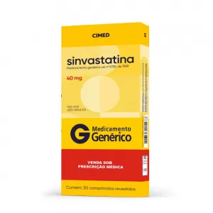 Sinvastatina Genérico Cimed 40mg 30 comprimidos revestidos