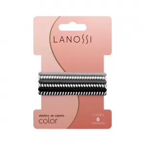 ELASTICO DE CABELO LBC COLOR SILVER LS2527 OUTR. BL X 5UN Z55B
